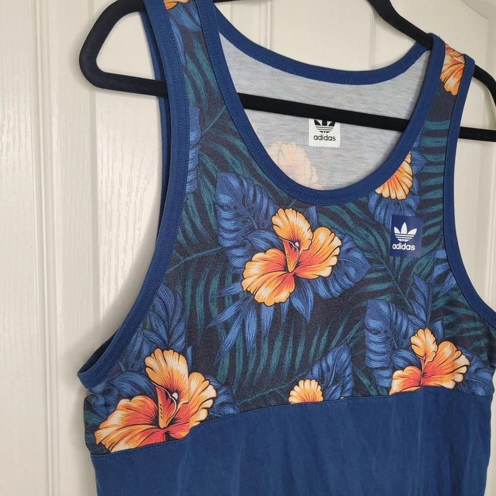 Adidas Originals Sweet Leaf Men's Size M Skateboarding Tank Tropical Floral
